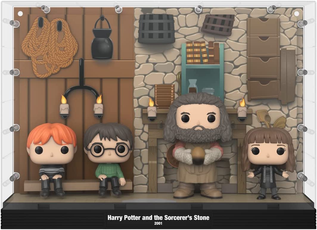 Funko Pop! Moments Deluxe: Harry Potter – Hagrid’s Hut, Ron, Harry, Hagrid, Hermione