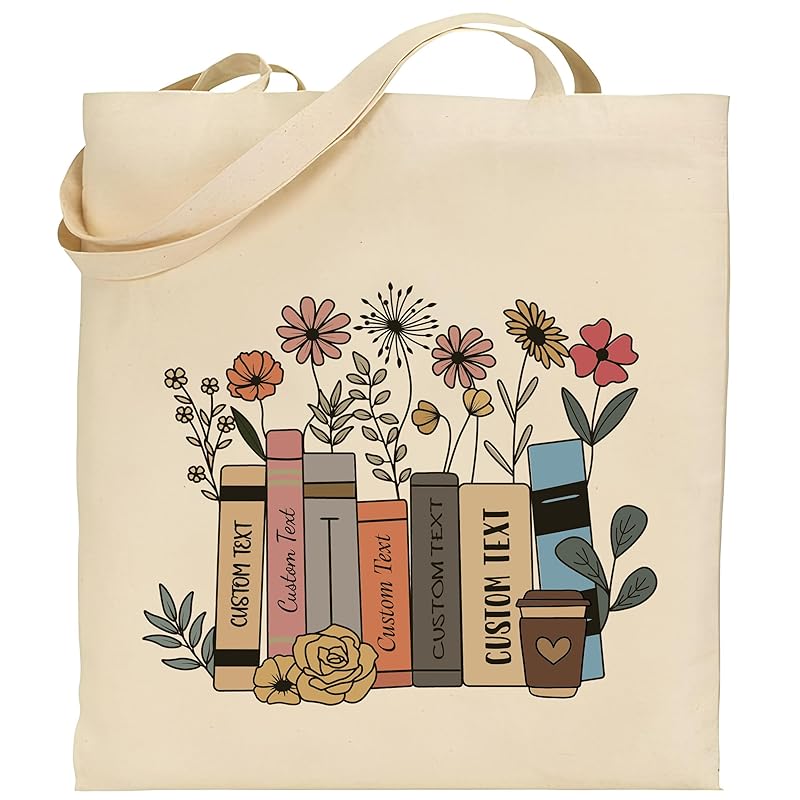 Bookish Gift for Book Lovers, Canvas Book Tote Bag