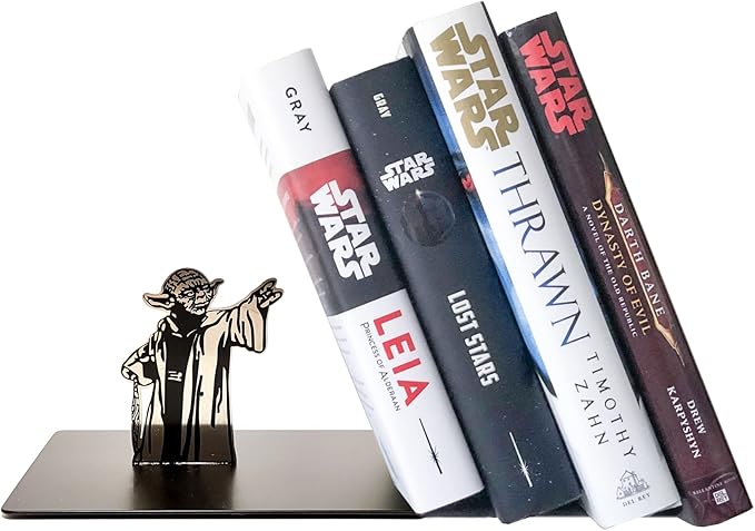 Master Yoda Force Metal Bookend, Double-Sided Printing Yoda Pattern