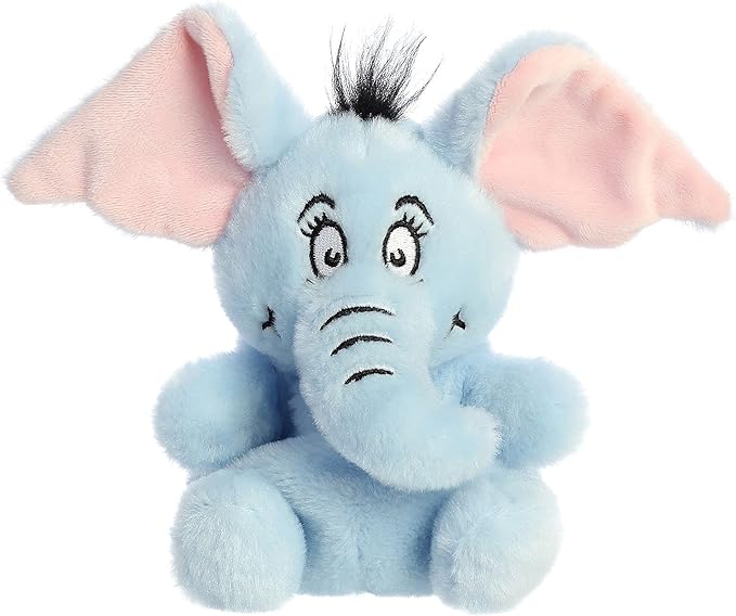 Aurora® Whimsical Dr. Seuss™ Palm Pals™ Horton Stuffed Animal - Magical Storytelling - Officially Licensed - Blue 5 Inches