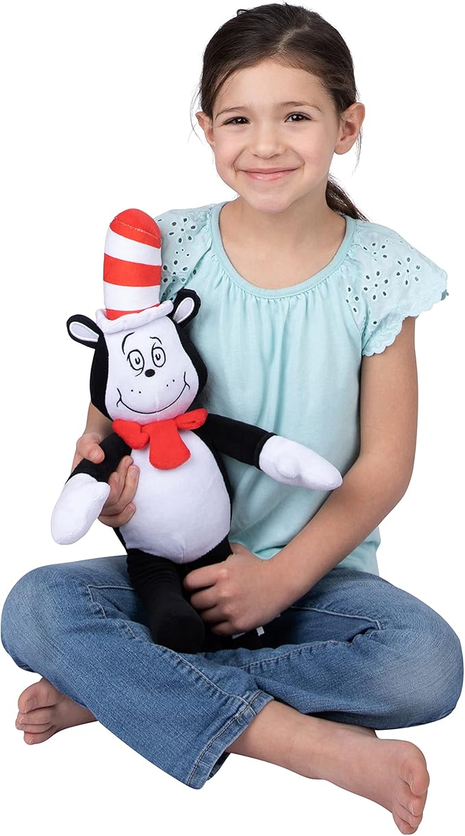 Dr Seuss Cat in The Hat Kids Bedding Super Soft Plush Cuddle Pillow Buddy, One Size, By Franco