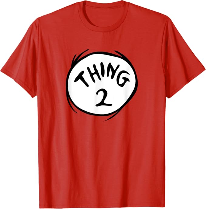 Dr. Seuss Thing 2 Emblem RED T-Shirt