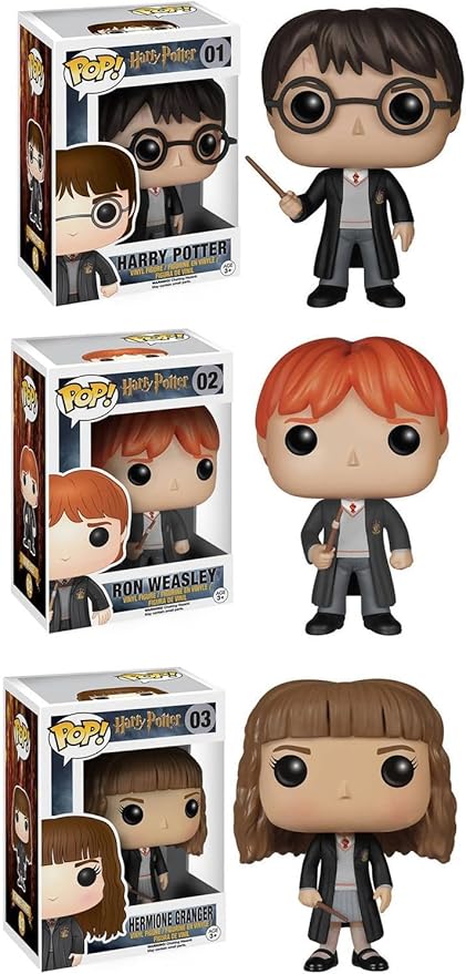 Funko Harry Potter POP! Movie Vinyl Collectors Set: Harry Potter, Ron Weasley & Hermione Action Figure