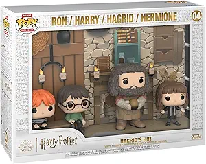 Funko Pop! Moments Deluxe: Harry Potter – Hagrid’s Hut, Ron, Harry, Hagrid, Hermione