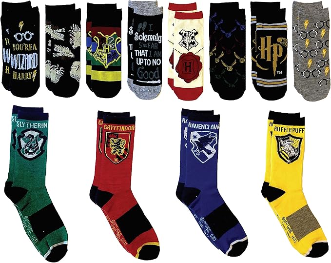 Harry Potter Houses Juniors/Womens 12 Days of Socks in Advent Gift Box