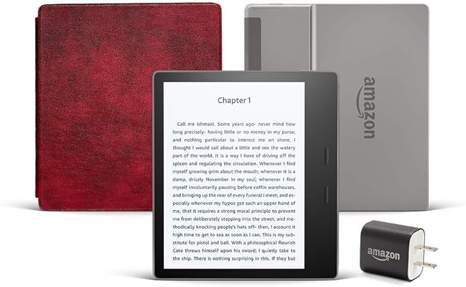 Kindle Oasis Essentials Bundle includes Kindle Oasis 7" E-reader (32 GB, Graphite)