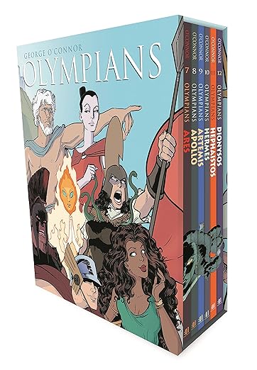 Olympians Boxed Set Books 7-12: Ares, Apollo, Artemis, Hermes, Hephaistos, and Dionysos