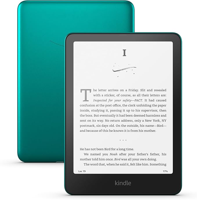 All-new Amazon Kindle Paperwhite Signature Edition (32 GB) – Our fastest Kindle with auto-adjusting front light, wireless charging, and weeks of battery life – Metallic Jade