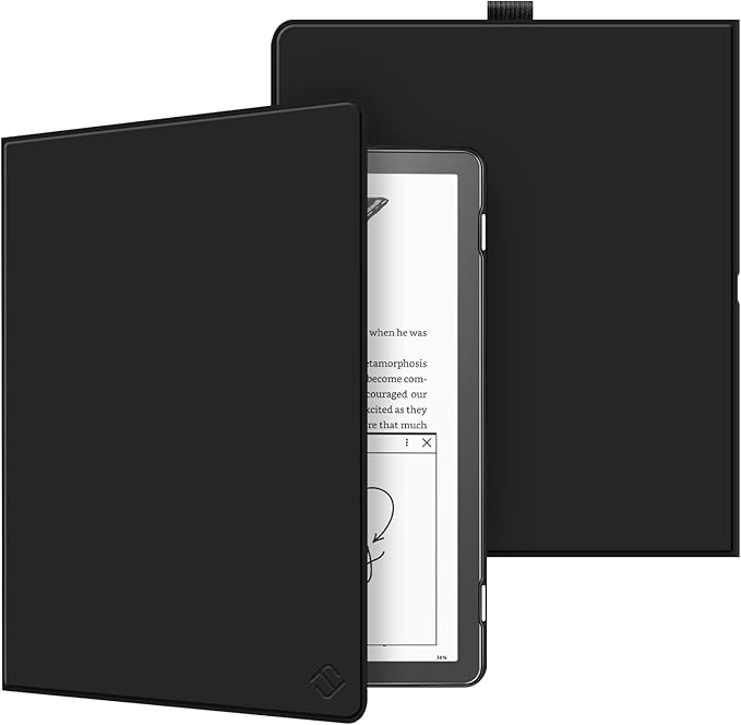 Fintie Slimshell Case for 10.2″ Kindle Scribe (2024/2022 Release) – Slim Lightweight Premium PU Leather Book Folio Cover, Auto Sleep/Wake with Pen Holder, Black